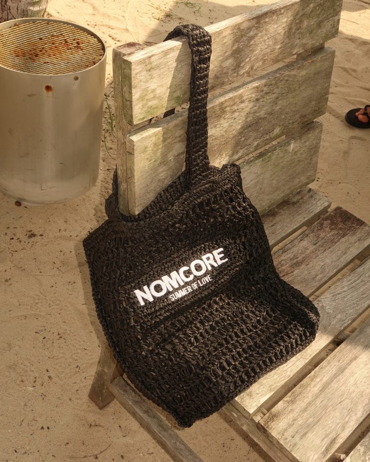 Black Crochet Tote Bag