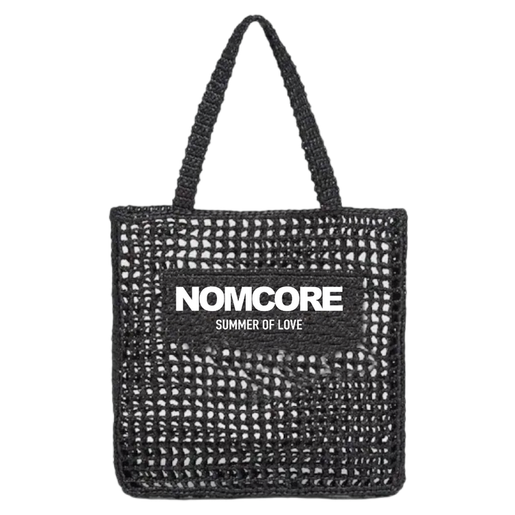 Black Crochet Tote Bag