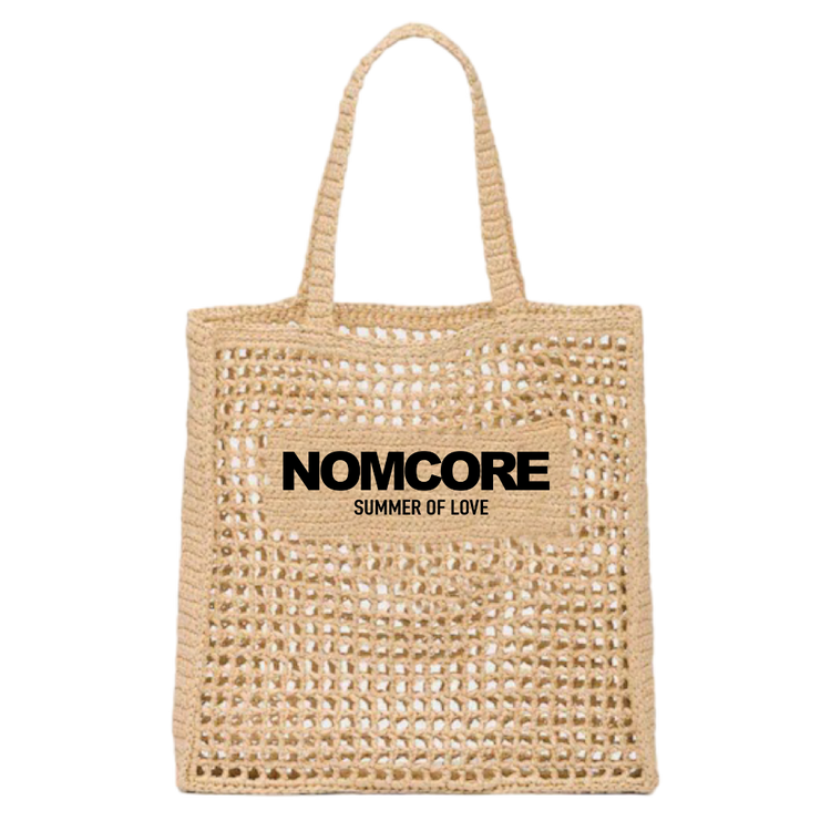 Beige Crochet Tote Bag
